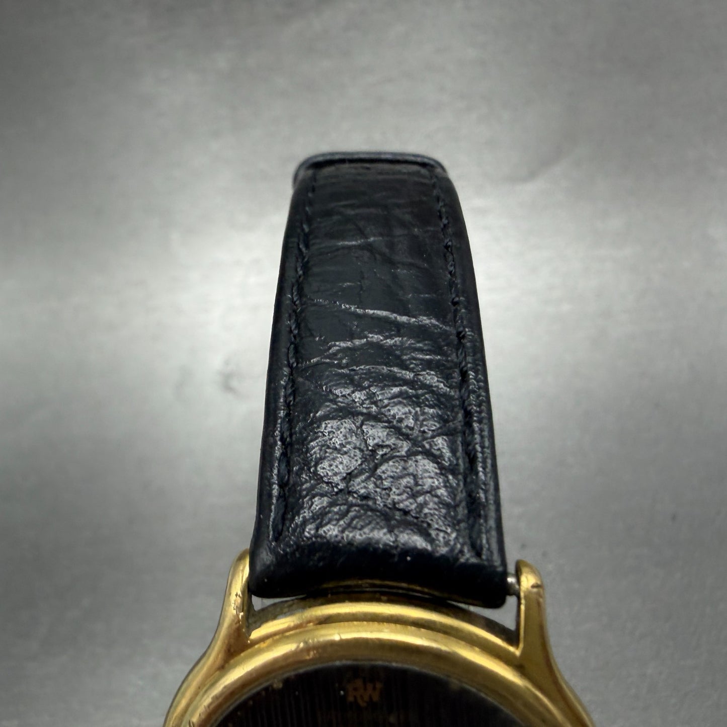 Raymond Weil Watch Unisex 31mm Black Dial Gold Plated Date Round READ!!!!!! 55094
