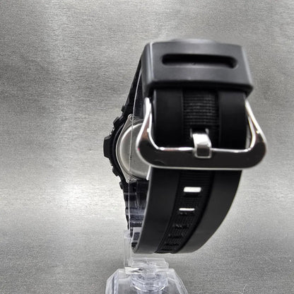 Casio G-Shock AWG-M100A Watch Men 47mm Black Blue Alarm Chrono Solar Works7