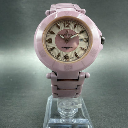 Invicta Watch Women 35mm Pink MOP Dial Pink Ceramic Case Round 3937 New Battery5