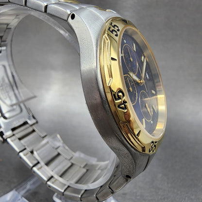 Citizen Chronograph Watch Men 40mm Blue Dial Two Tone Date 0510K002257 PARTS4