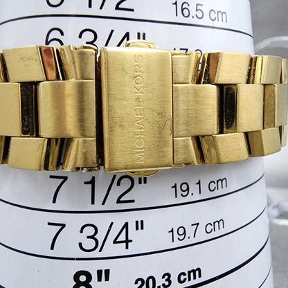 Michael Kors Briar Watch Women 40mm Black Dial Gold Tone Date Round New Battery