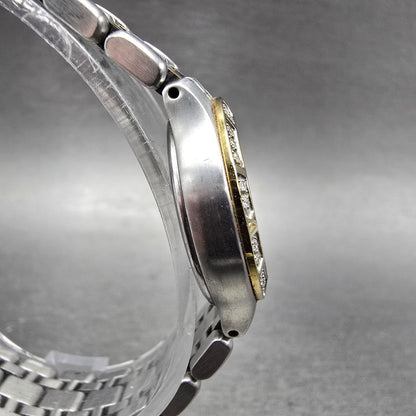 Citizen Eco-Drive Lucca Watch Women 25mm MOP Dial Two Tone Date Diamonds Runs4
