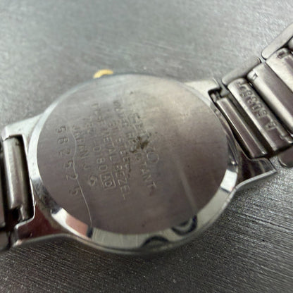 Seiko Watch Women 22mm Silver Dial Two Tone Round Vinatge 7321-0180 New Battery9