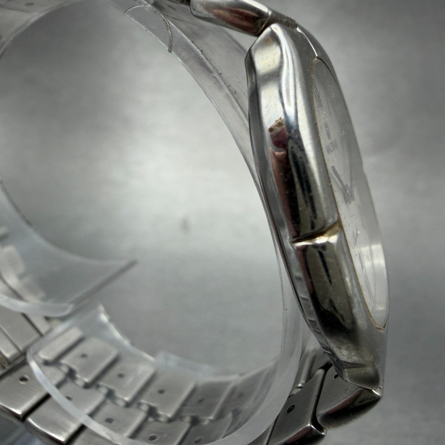 Waltham Watch Men 28mm Silver Dial Silver Tone Date Oval L760494 New Battery3