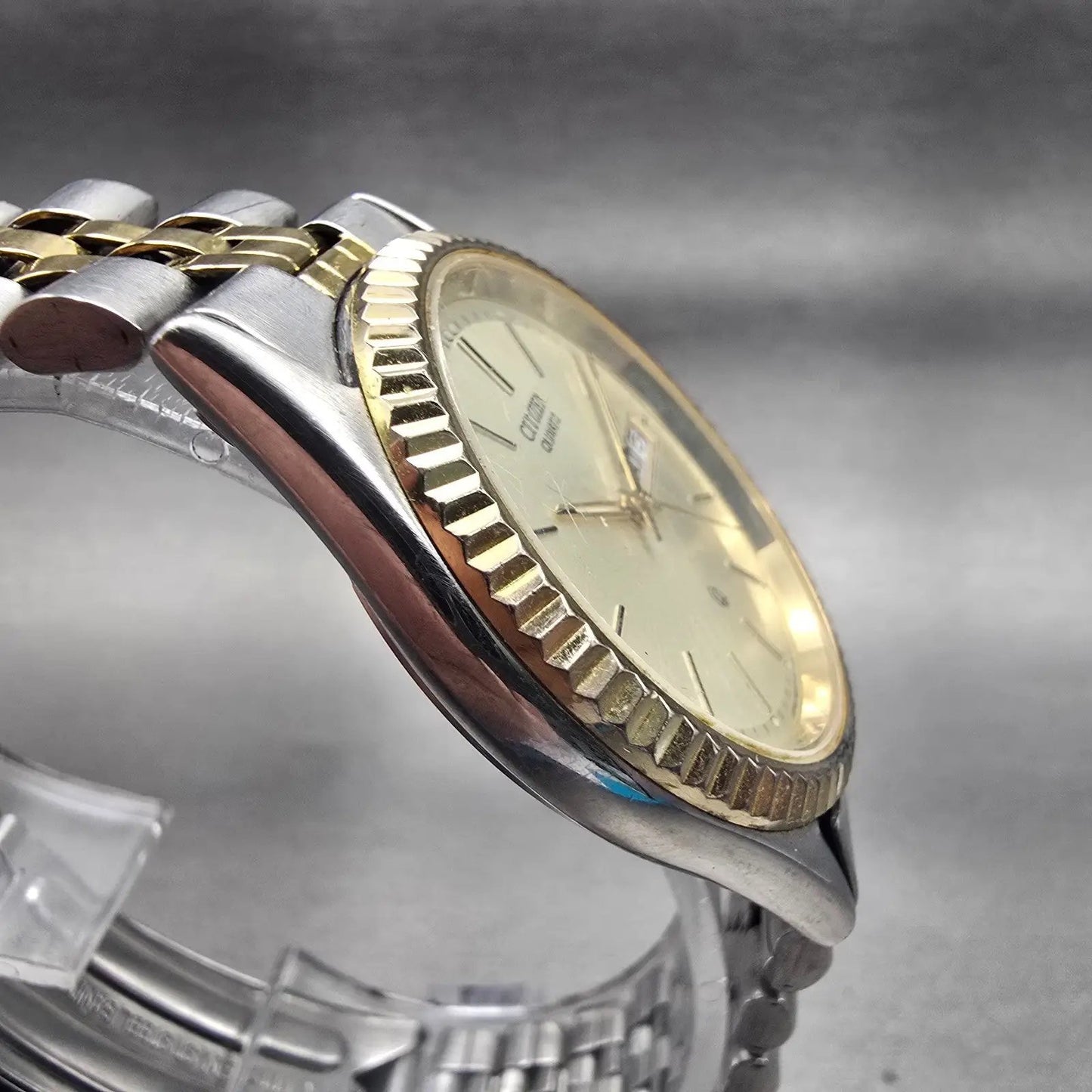 Citizen President Watch Men 35mm Champagne Dial Two Tone Daydate New Battery3