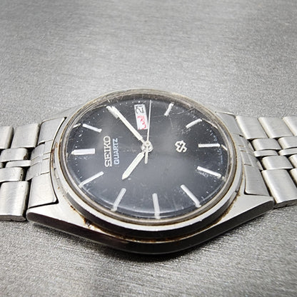 Seiko SQ Watch Men 34mm Blue Dial Steel Daydate Round 81236060 PARTS6