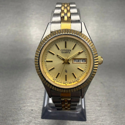 Citizen CQ Watch Women 25mm Champagne Dial Two Tone Daydate 6000-R00413 New Batt0