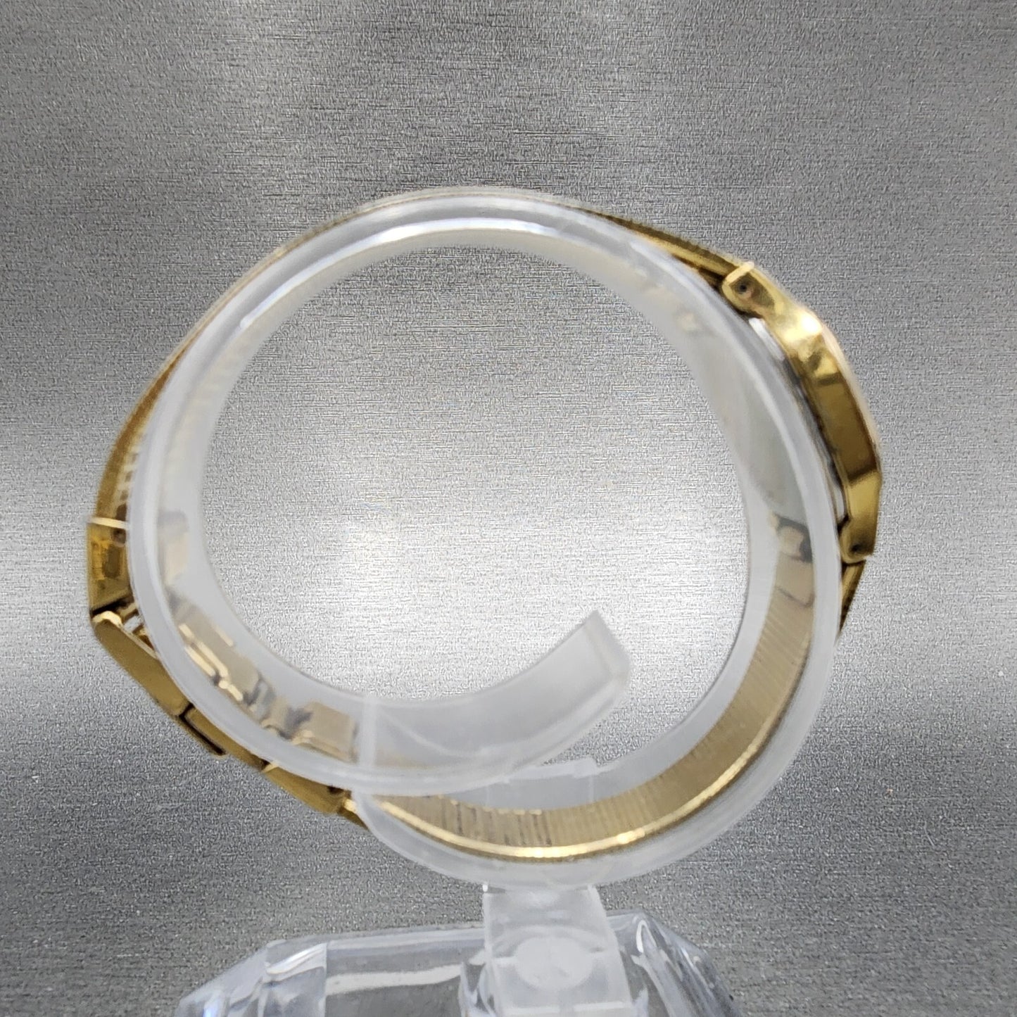 Seiko Watch Women 17mm Gold Dial Gold Tone Rectangle 2C205779 New Battery8