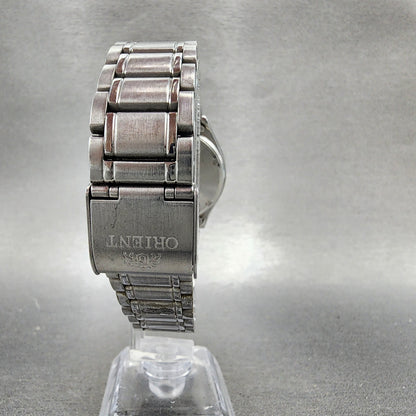 Orient Watch Men 35mm White Dial Silver Tone Daydate Round New Battery7