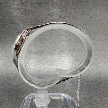 Seiko Watch Women 17mm Silver Dial Silver Tone Rectangle Manual Wind Runs  NOS7