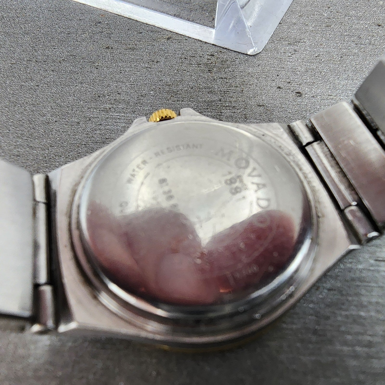 Movado Museum Watch Women 25mm Black Dial Two Tone Round 81.36.816.02 New Batt9
