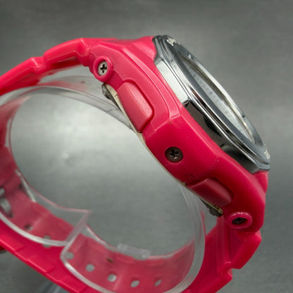 Casio Baby-G BGA-103 Watch Women 39mm Silver Dial Pink Analog Digital New batt3