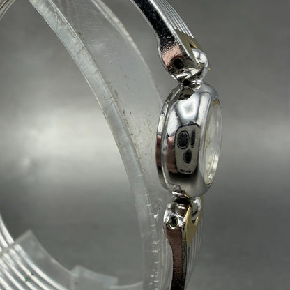 Seiko Watch Women 14mm Silver Dial Two Tone Round 1E20-0380 New Battery Vintage3