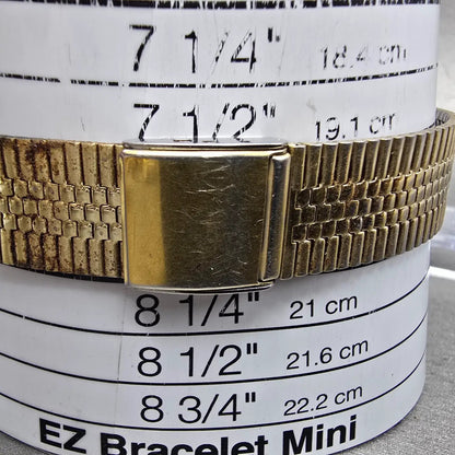 Seiko SQ Watch Men 35mm Silver Dial Gold Tone Daydate Round 8223-8029 PARTS VTGL11