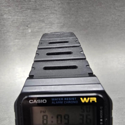 Casio Calculator CA-53W Watch Men 34mm Black Alarm Chronograph New Battery PLk4
