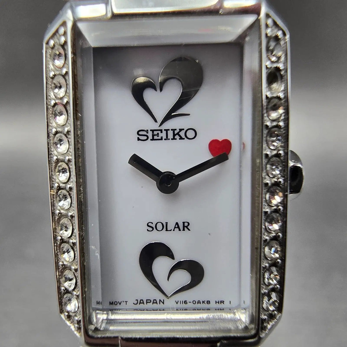 Seiko Tressia Watch Women 16mm White Dial Silver Crystal SUP185 Solar Works1