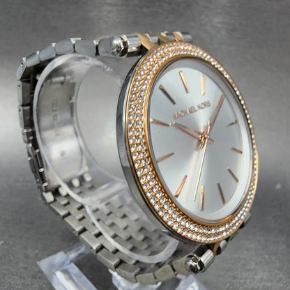 Michael Kors Darci Watch Women 39mm Silver Dial Two Tone Round MK3203 New Batt3