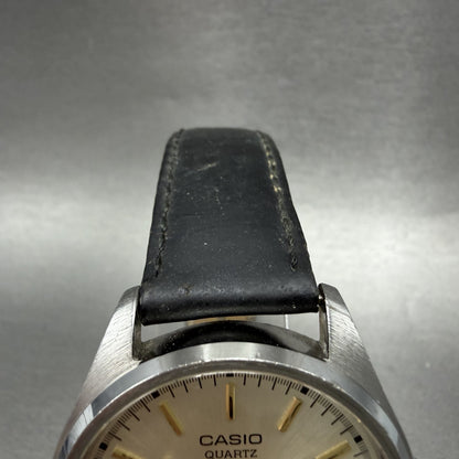 Casio Watch Men 37mm Champagne Dial Silver Tone Date MTP1175 New Battery4