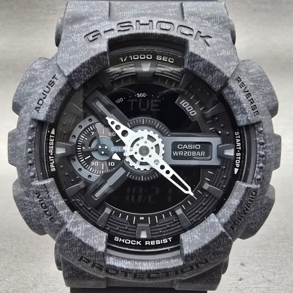 Casio G-Shock GA-110HT Watch Men 51mm Black Dial Black Chrono Alarm New Battery1