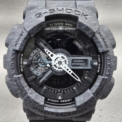 Casio G-Shock GA-110HT Watch Men 51mm Black Dial Black Chrono Alarm New Battery1