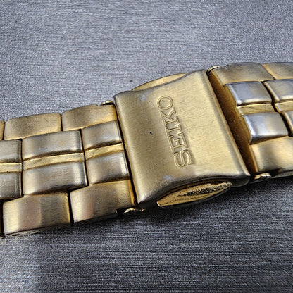 Seiko 32S2ZI Watch Bracelet 21mm Gold Tone Stainless Steel3