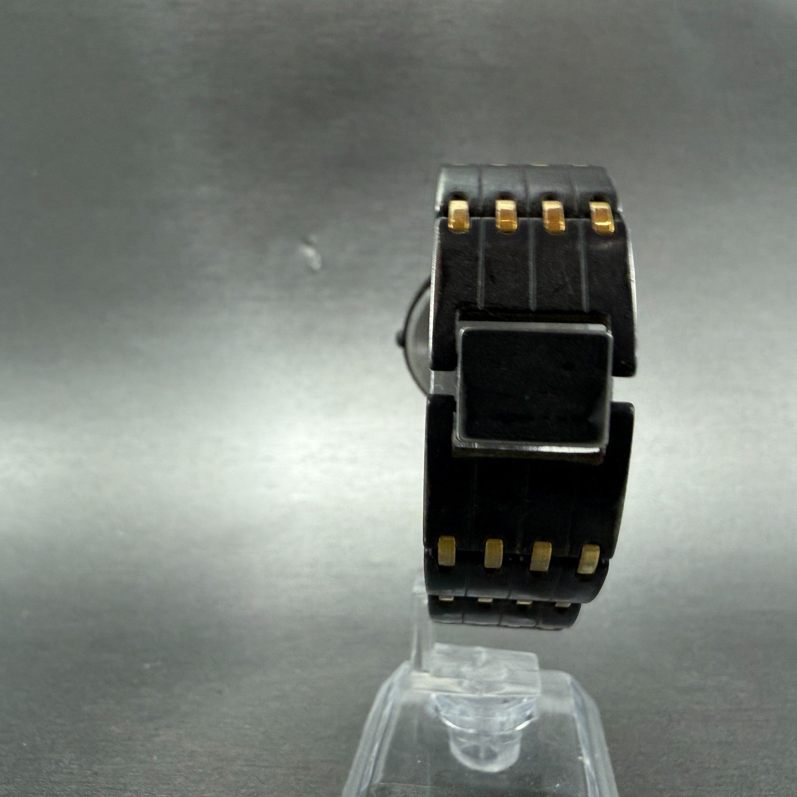 Seiko Watch Women 30mm Black Dial Black & Gold Tone Round 5P30-6A39 New Battery7