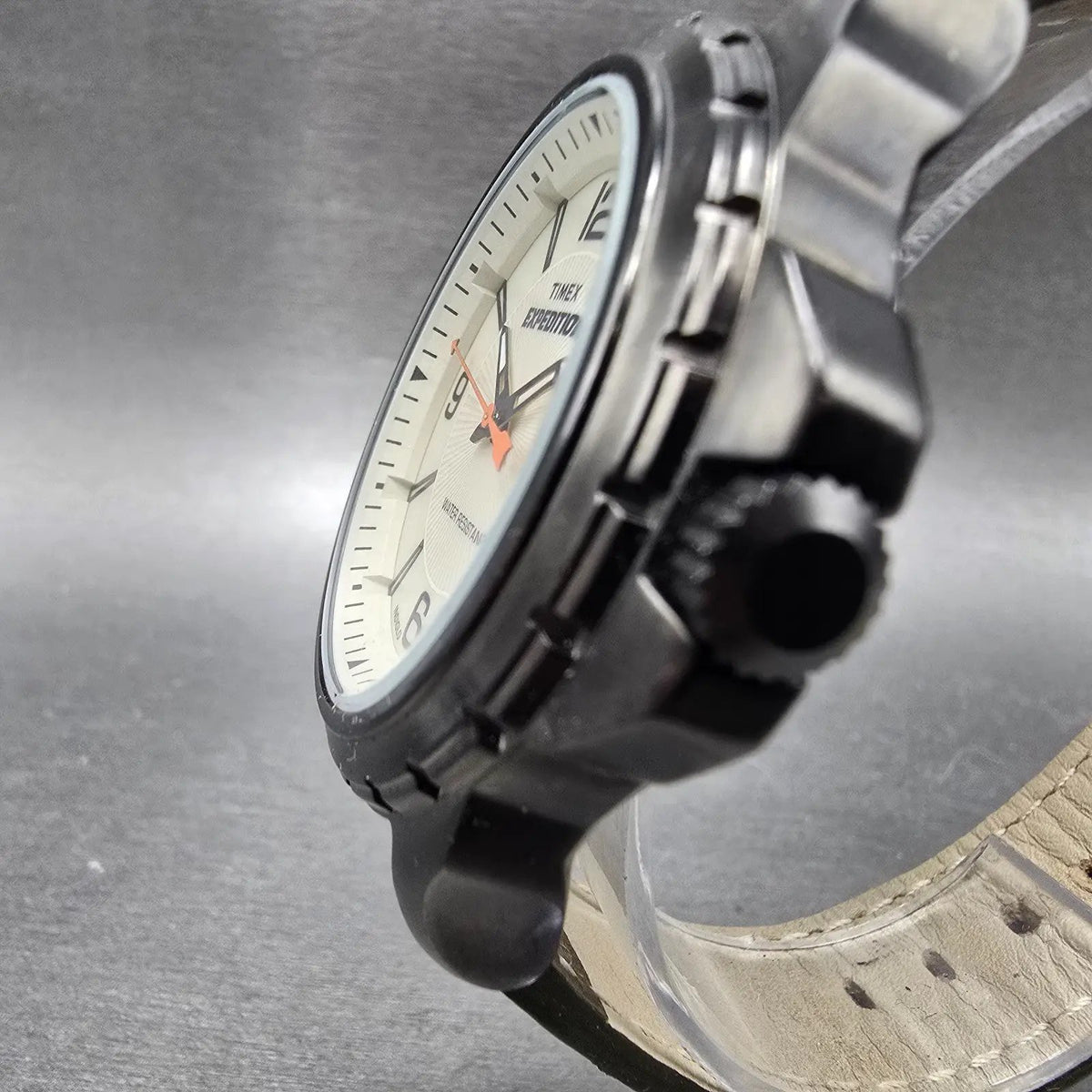 Timex Expedition Rugged Field Watch Men 43mm Cream Dial Black Date Round New Bat2