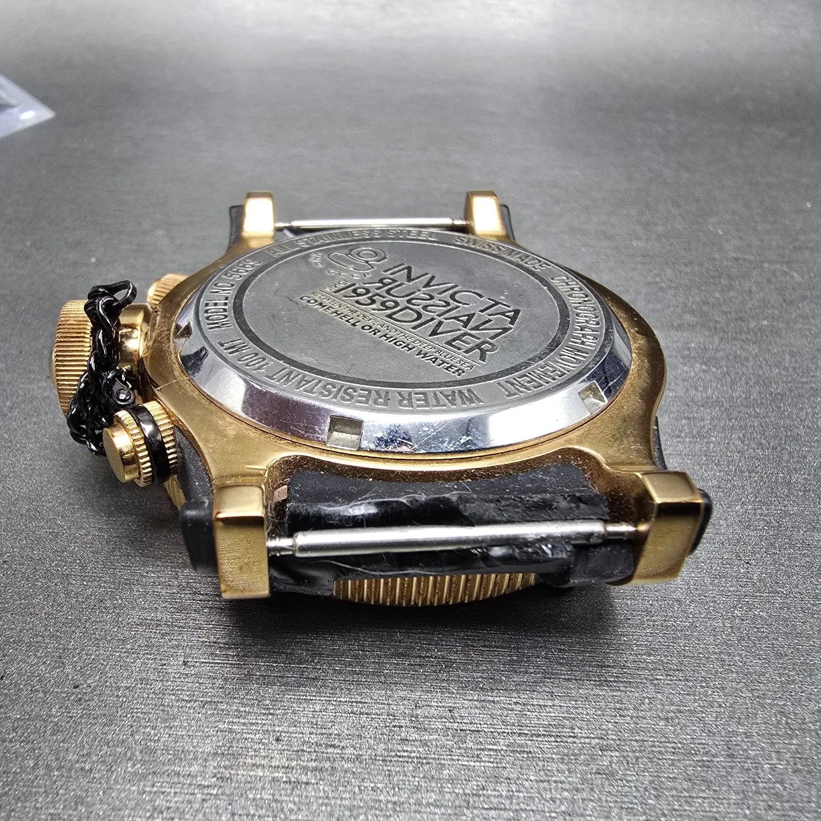 Invicta Russian Diver Chronograph Watch Men 52mm Black Dial Rose Gold New Batt8