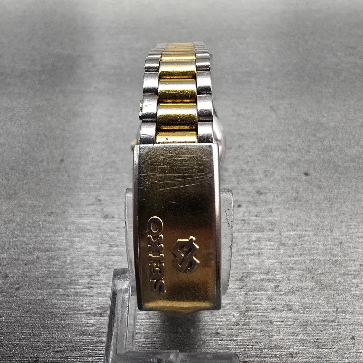 Seiko SQ Watch Women 24mm Silver Dial Two Tone Daydate Round 3E23-0A69 New Batt7