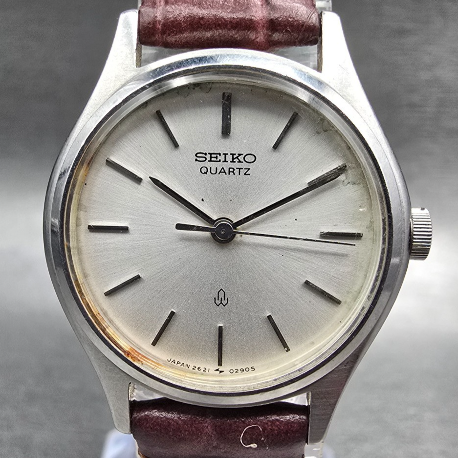 Seiko Watch Women 24mm Silver Dial Silver Tone Round 2621-0080 New Battery1