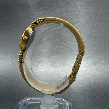 Elgin Watch Women 16mm Silver Dial Gold Tone Oval Bangle New Battery6