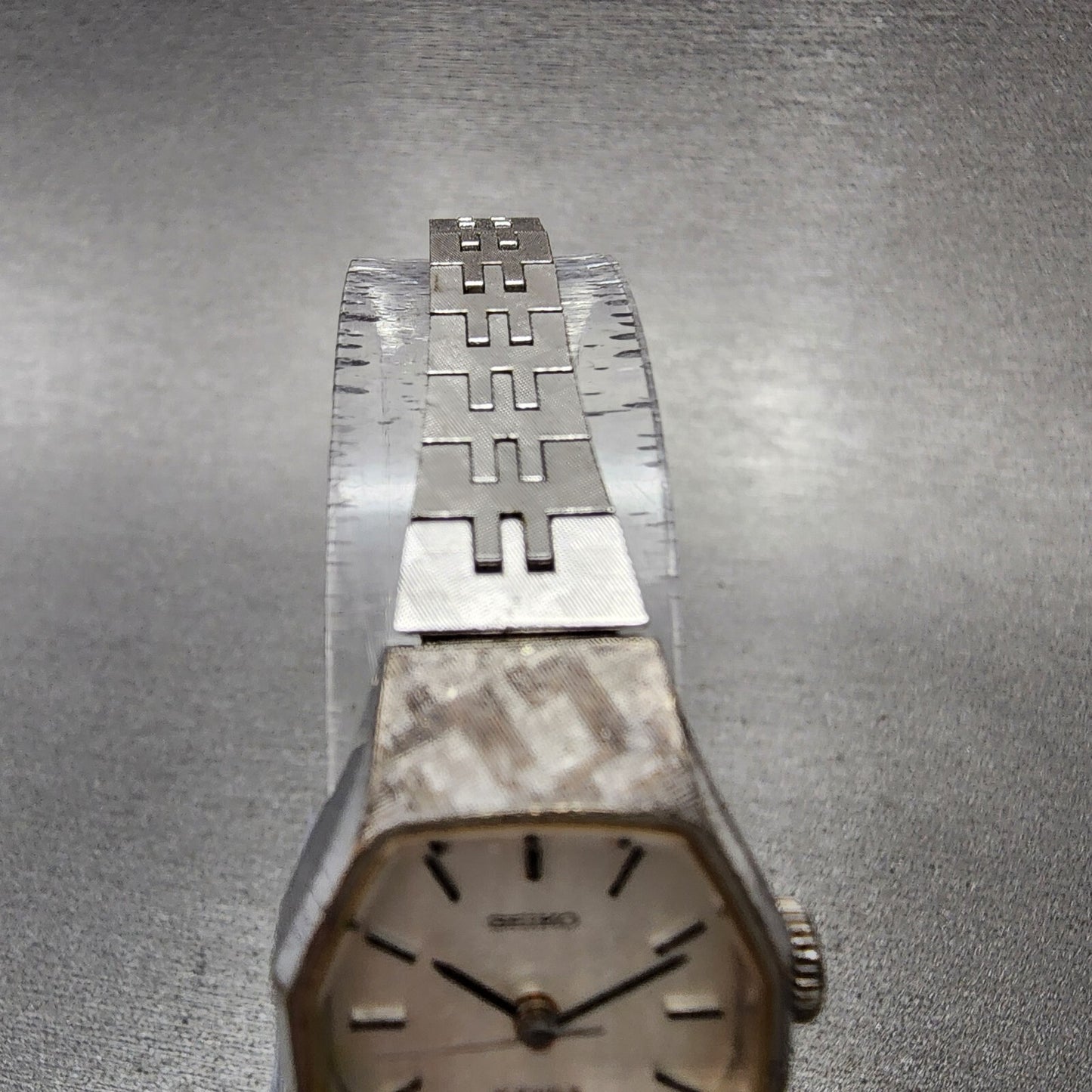 Seiko Watch Women 19mm Silver Dial Silver Tone Manual Octagon 11043390 Runs4