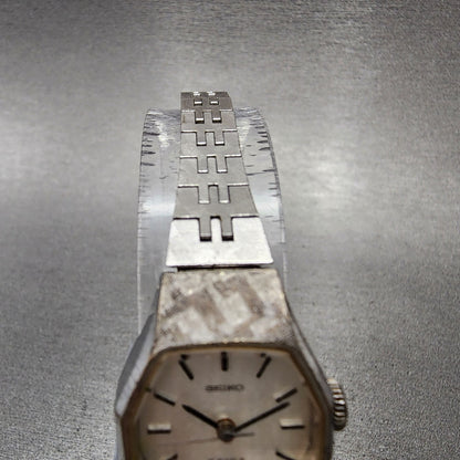 Seiko Watch Women 19mm Silver Dial Silver Tone Manual Octagon 11043390 Runs4