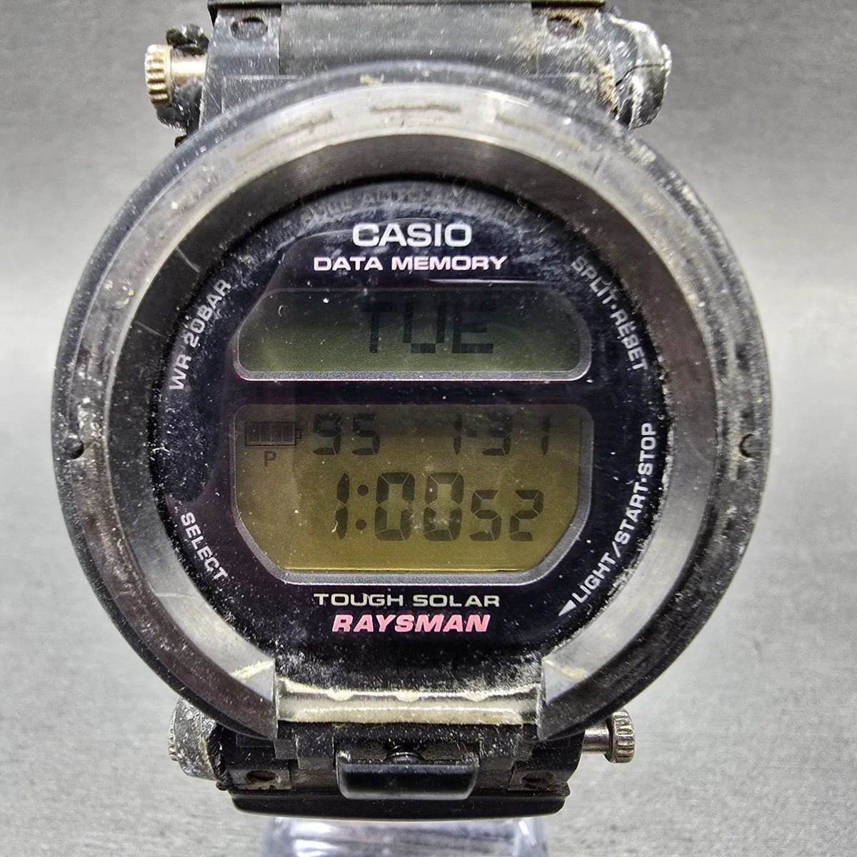 Casio G-Shock Rayman DW-9300 Watch Men 43mm Black Silver Solar Chrono Solar0