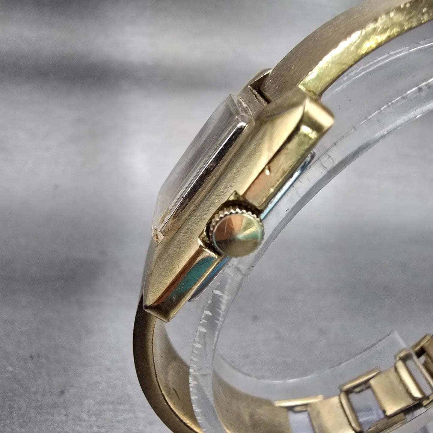 Seiko Watch Women 24mm Black Dial Gold Tone Rectangle 11-3478 Vintage Works2