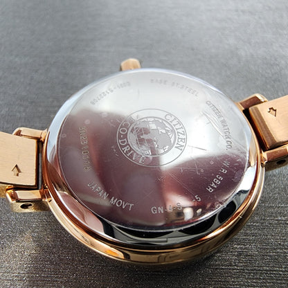 Citizen EcoDrive Silhouette Crystal Watch Women 25mm MOP Dial Rose Gold Tone9