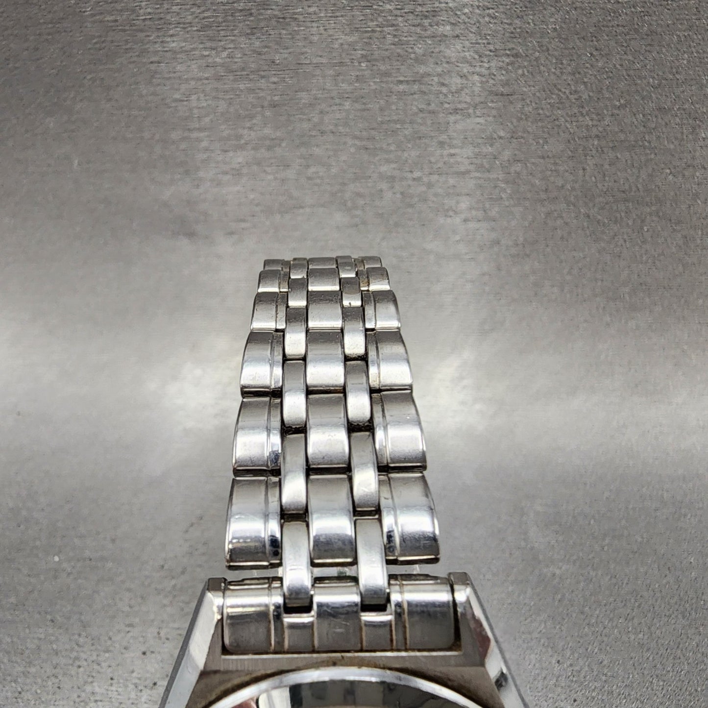 Orient Swimmer Watch Men 36mm Silver Dial Silver Tone Date Round READ New Batt4