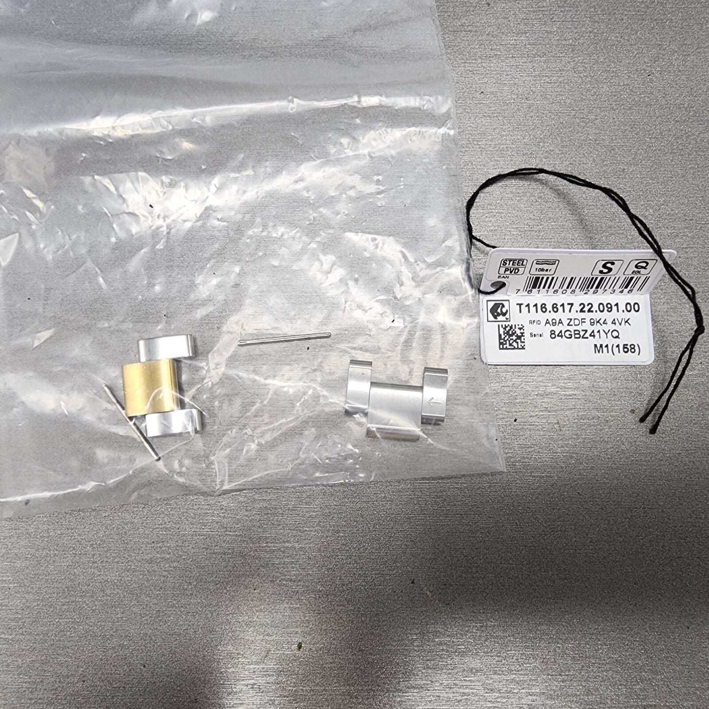 Tissot Chrono XL Classic Watch Men 45mm Green Dial Two Tone Date Round Swiss10