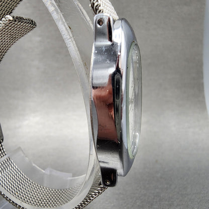 Citizen Q&Q Watch Women 21mm White Dial Silver Tone Oval Mesh Band New battery3