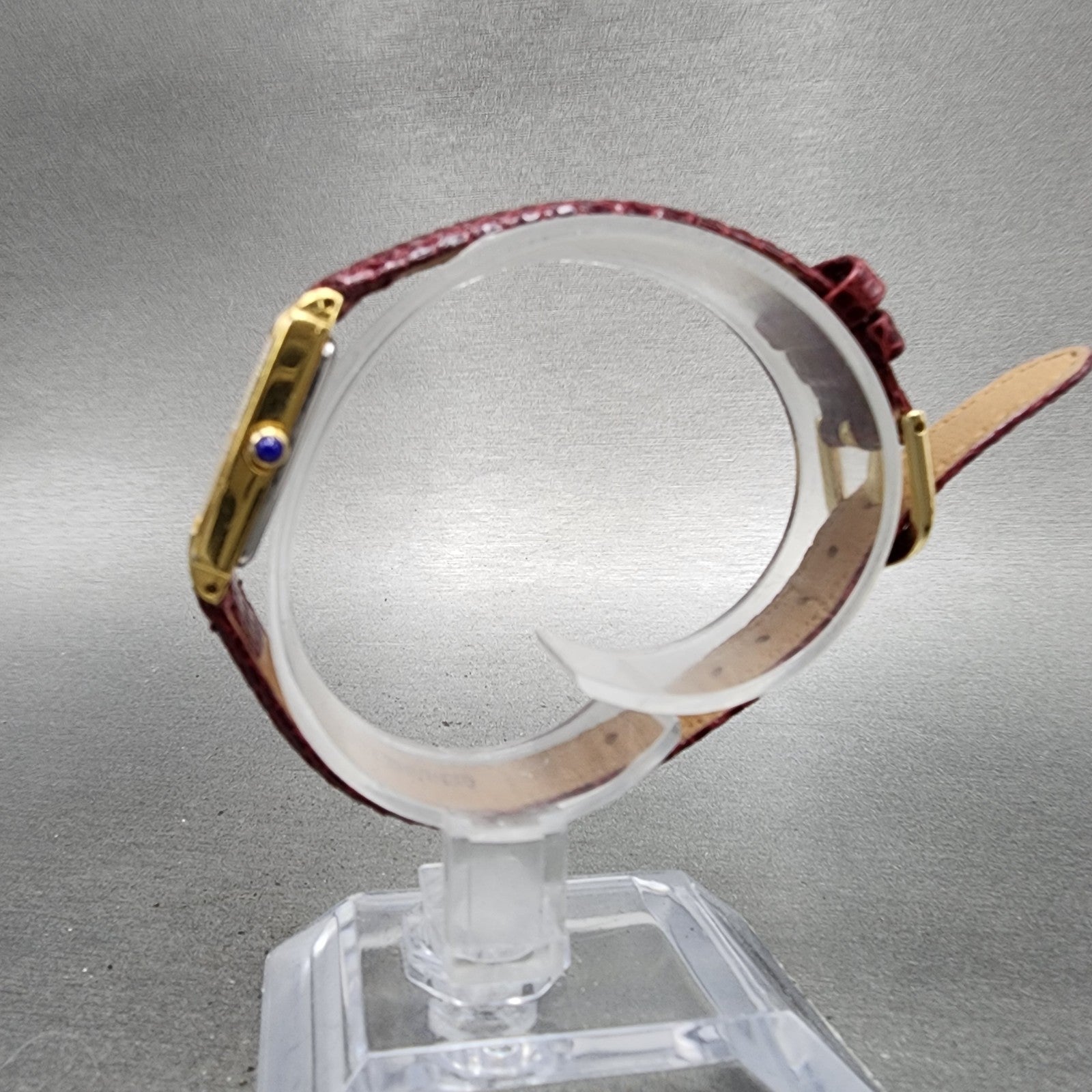 Rado Tank Watch Women 18mm Gold Dial Gold Tone Rectangle 133.9555.2 New BatteryA6