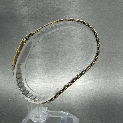 Seiko Tank Watch Women 12mm Black Dial Gold Tone Rectangle 2E20-6429 New Battery6