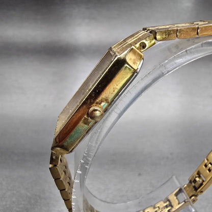 Citizen CQ Watch Women 13nn Champagne Dial Gold Tone 5421-S18523 New Battery VTG2