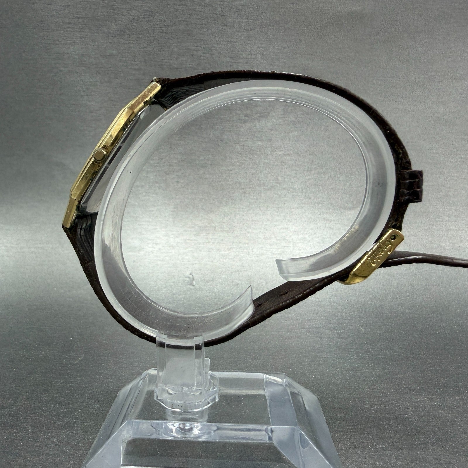 Seiko Lassale Tank Watch Men 28mm Champagne Dial Gold Tone 6020-5839 New Battery6