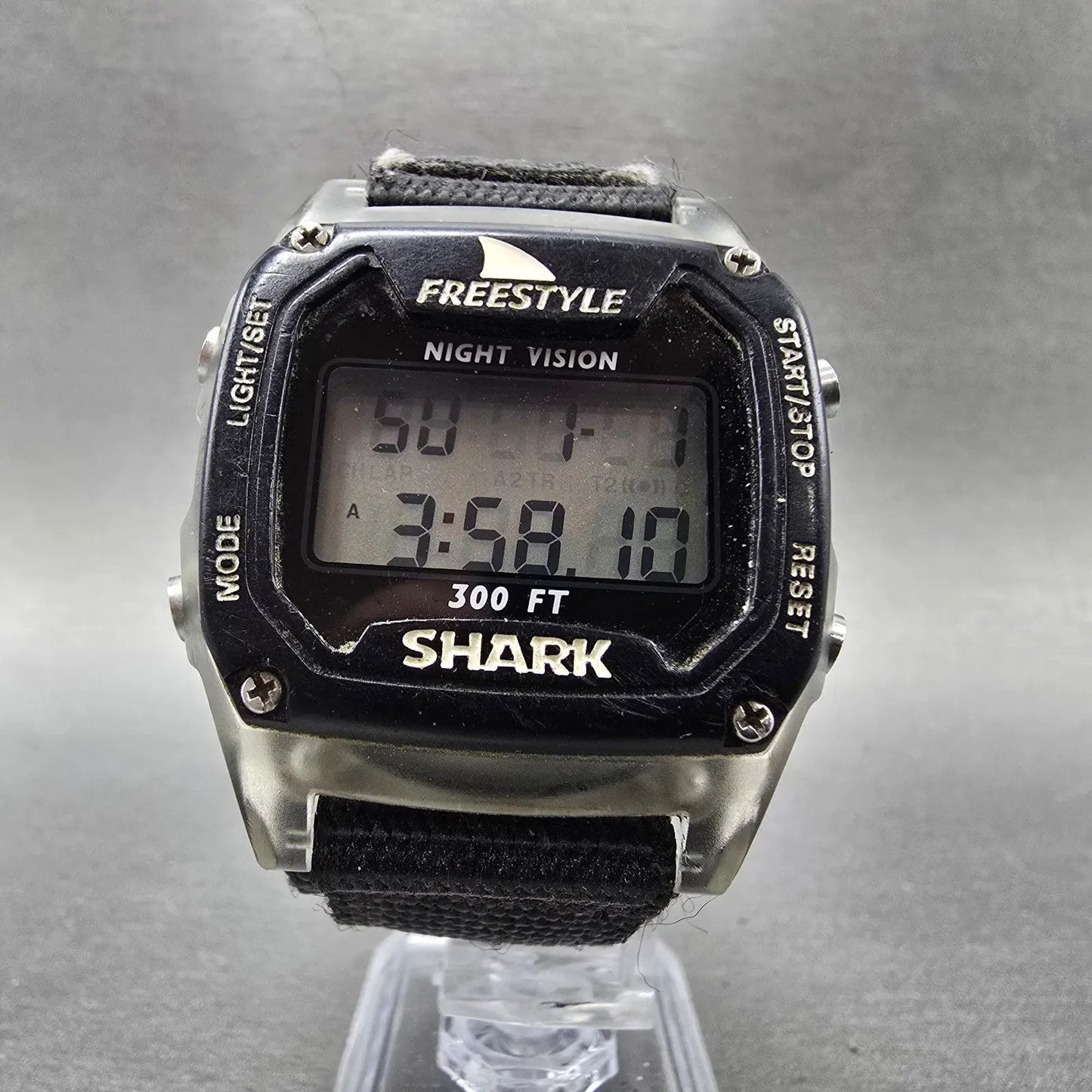 Freestyle Shark Watch Men 36mm Black Alarm Chrono Daydate Digital NewBat5