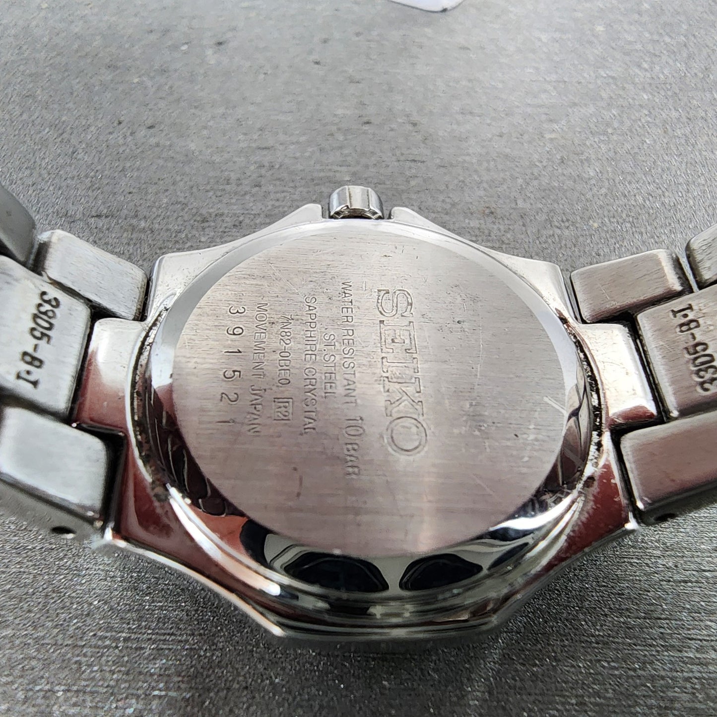 Seiko Watch Women 26mm White Dial Silver Tone Date Round 7N820BE0 New Battery9
