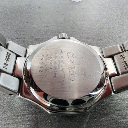 Seiko Watch Women 26mm White Dial Silver Tone Date Round 7N820BE0 New Battery9