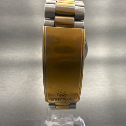 Seiko SQ Watch Men 35mm Silver Dial Two Tone Daydate Round 7123-8460 New Battery7
