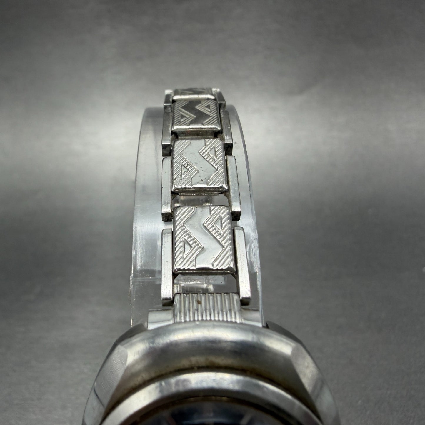 Seiko Automatic Watch Women 28mm Blue Dial Silver Tone Date 2205-0030 Runs4