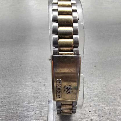 Seiko SQ Watch Women 24mm Silver Dial Two Tone Daydate Round 3E23-0A69 New Batt7