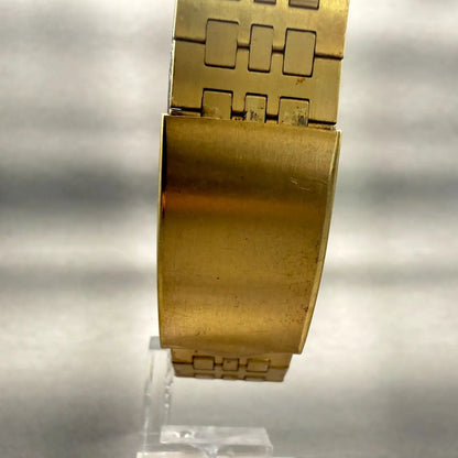 Citizen CQ Watch Men 30mm Gold Dial Gold Tone Rectangle 7923 Vintage New Battery10